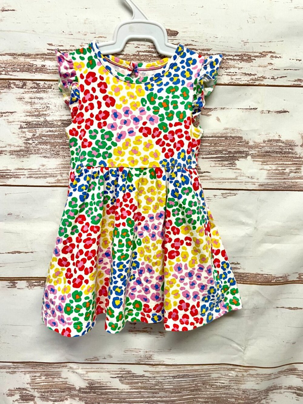 Mini Boden Posie Ruffle Cotton Jersey Dress